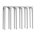Elegant Modern Black Console Table Featuring Arched Design And Vertical Pillars 3d model