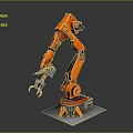 Modern Mechanical Arm Robot Arm Science Fiction Robot Mechanical Arm 3d model