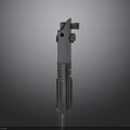 Shiny Metal Cylindrical Mechanical Component With Textured Surface And Protruding Knob