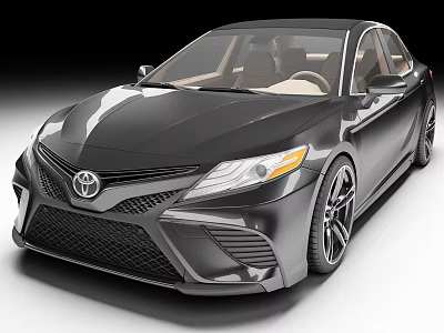 Black Toyota Sedan Featuring Modern Sporty Exterior And Stylish Alloy Wheels 3d model