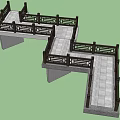 Wooden Fence Design On Outdoor Terrace With Stone Pavement And Sunlight