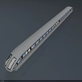 Sleek Modern White High Speed Train With Aerodynamic Design And Windows 3d model