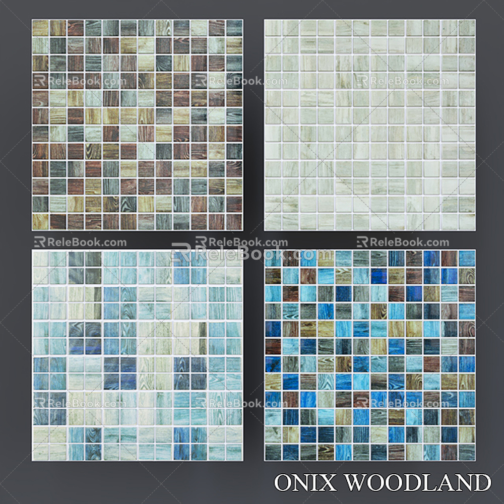 Modern Tile Mosaic Wall and Floor Tile 3d model