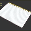 Modern notebook book document printing paper 3d model