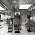 Modern Clothing Store Interior With Stylish Mannequins And Fashion Displays