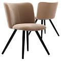 Modern Dining Table Set With Oval And Round Tables Beige Blue Chairs Black Legs