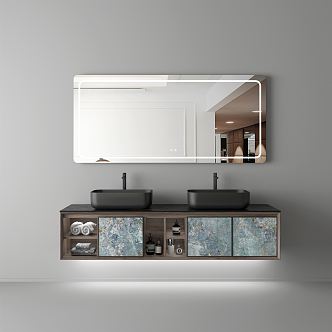 modern sink bathroom cabinet 3d model