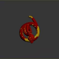 snake cobra venomous snake python reptile cold-blooded animal reptile 3d model