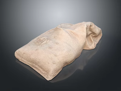 Beige Fabric Storage Bag For Daily Household Use And Organization 3d model
