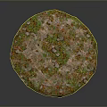Modern Conical Decorative Art Piece With Green Orange Textured Surface In Contemporary Interior