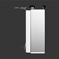 Modern White Vertical Medical Equipment With Metal Components And Control Panel