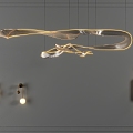 Simple Light Luxury Chandelier Wall Lamp Combination 3D Model 3d model