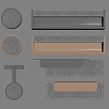 Modern leather handle 3d model