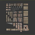 Collection of Wooden Construction Components Including Planks Frames Staircases And Shelves