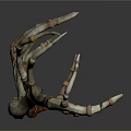 Traditional Decorative Bow Weapon With Curved Wooden Structure And Colorful Carved Accents