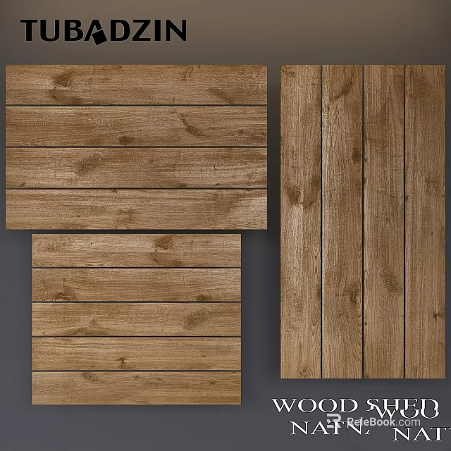 Wooden Planks Display Featuring Horizontal Vertical Arrangements And Natural Wood Grain 3d model 