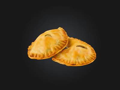 Homemade Golden Flaky Pastry Stuffed With Delicious Filling Baked To Perfection 3d model