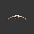 Man in White and Red Basketball Jersey Number 42 Standing with Arms Outstretched on Gray Background
