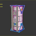 Cylindrical Equipment With Blue Support Frame And Inogen Brand Label