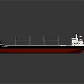 Large Commercial Cargo Ship With Red Bottom Black Hull And White Superstructure On Water