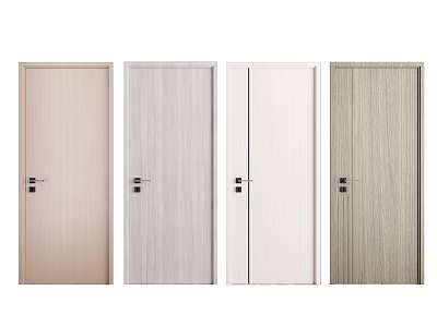 Modern Swing Doors With Various Wooden Textures And Color Options For Interior Use 3d model