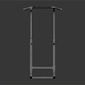 Sturdy Metal Sports Equipment With Parallel Bars Red Grips And Stable Base For Home Gym Training