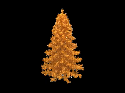 Golden Christmas Tree Decorative Ornament Figurine with Festive Design for Holiday Decoration 3d model