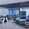 Monitoring room 3d model