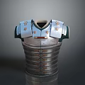 Medieval Metal Breastplate Armor With Decorative Shoulder Plates And Rivets