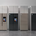 Modern Multi Door Refrigerators With Sleek Designs And Various Colors 3d model