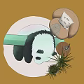Round carpet 3d model