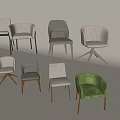 Modern Stylish Dining Chairs With Various Designs Different Colors And Metal Wooden Legs