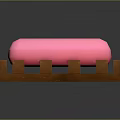 The picture mainly shows a pink soap on a wooden soap dish, with no dining chairs. It's impossible to generate a title with "dining chair" as the main subject based on the picture content. Please confirm the picture information or task requirements.