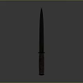 Sharp Tactical Dagger With Long Blade Brown Wooden Handle And Classic Design On Dark Background