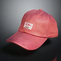 Pink Baseball Cap With White Label Featuring LOVE Text And Casual Fashion Style