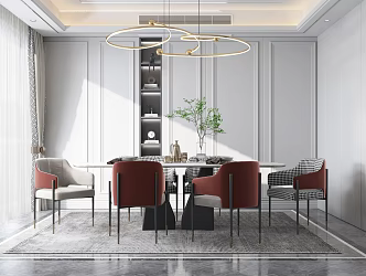 Light Luxury Restaurant 3d model