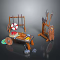 Ancient weapons Cold weapons Shields Medieval articles Medieval weapons Swords Saxe 3d model