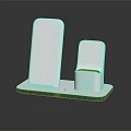 Modern White Charging Stand With Dual Holders For Phones And Devices