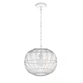 Bamboo Woven Round Lantern Hanging with Gold Chain Decoration Design
