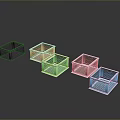 Colored Plastic Storage Baskets with Mesh Design in Multiple Colors for Home Organization