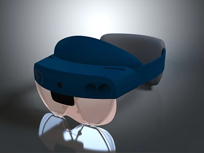 Modern Blue Wearable Smart Glasses With Transparent Lenses And Camera Electronic Device 3d model