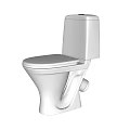 Modern White Ceramic Toilet Design With Two Profile Views And Sleek Lines