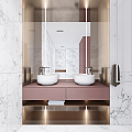 Light Luxury Washstand 3d model