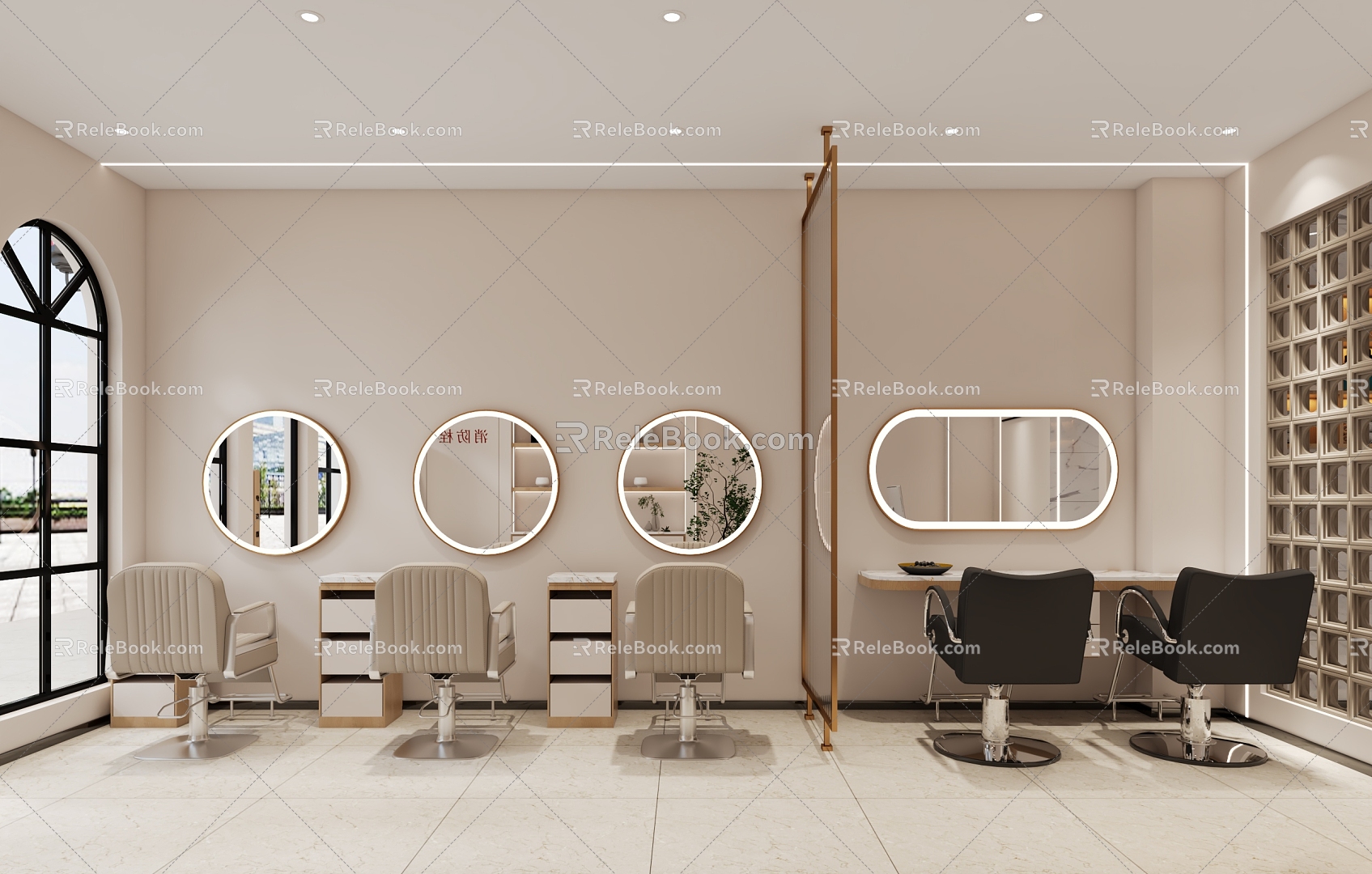 Modern Barber Shop Beauty Salon Barber Shop 3d model