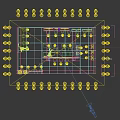 LES Exhibition Booth With Glass Facade Digital Screen Brick Wall Decor And LED Lighting