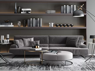 Modern double sofa 3d model