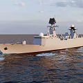 modern destroyer type destroyer 3d model