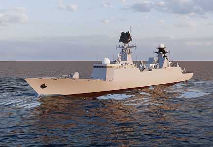 modern destroyer type destroyer 3d model