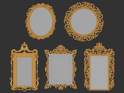 European-style mirror 3d model European-style mirror 3d model