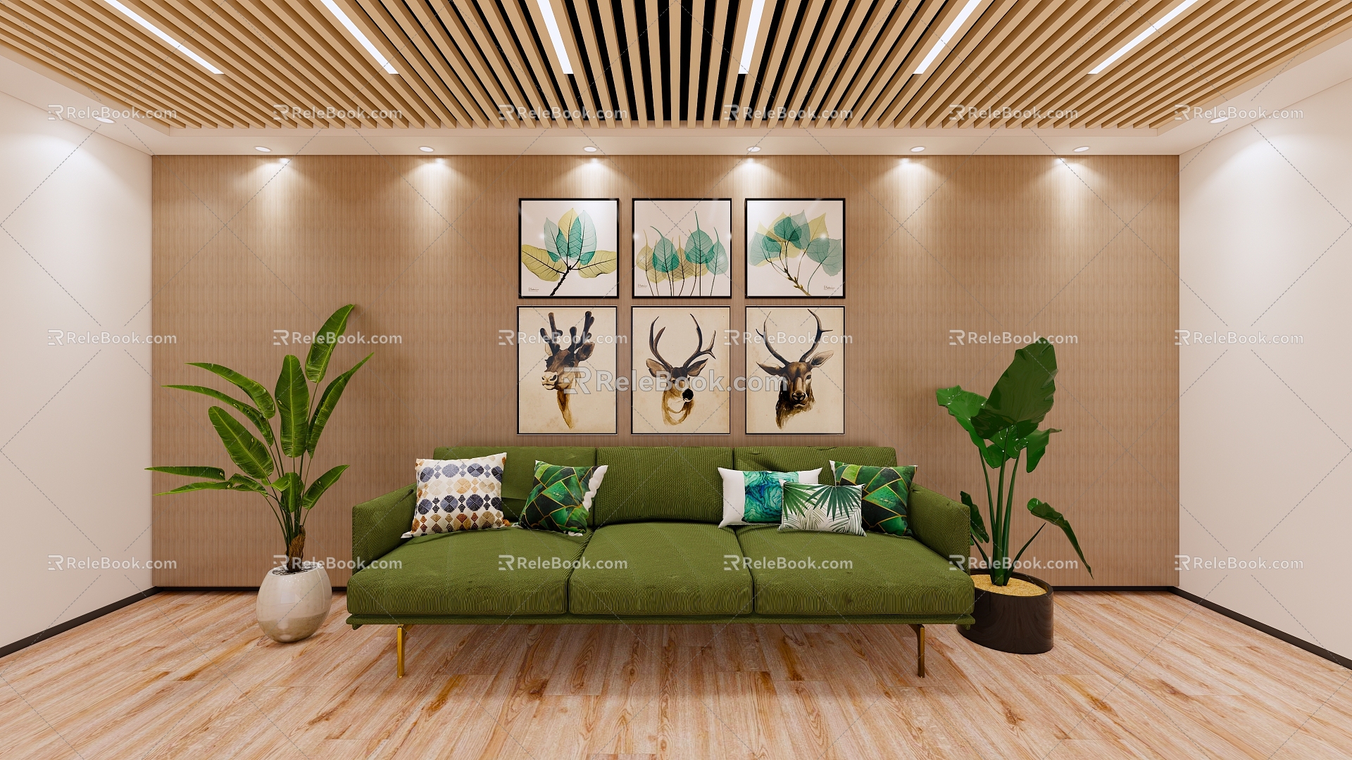 Living Room Abstract Hanging Painting 3d model